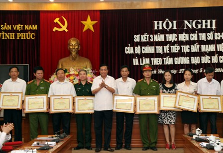 Vĩnh Phúc Kết quả sau 3 năm thực hiện Chỉ thị 03 về tiếp tục đẩy mạnh việc học tập và làm theo tấm gương đạo đức Hồ Chí Minh